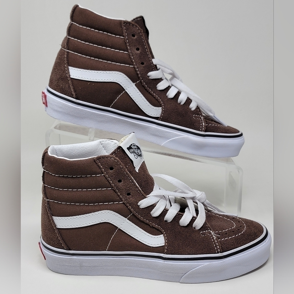 Vans Sk8 High Rain Drum Brown Sneakers  Unisex Mens Sz 4/Wnms 5.5 VN0A5JM8EE New - Picture 2 of 11